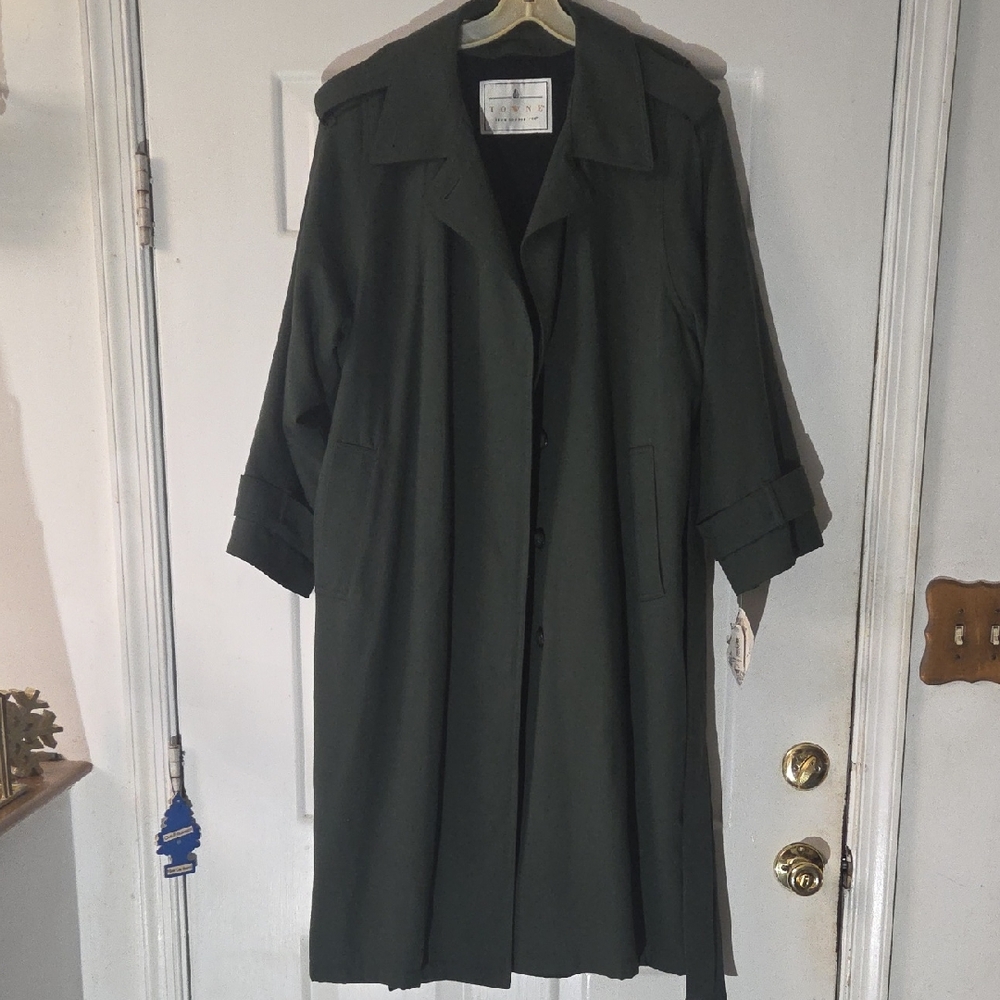Chic Dark Green Trench Coat